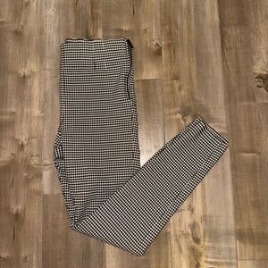 Zara Women’s Houndstooth Trousers in Black & White Size Large
